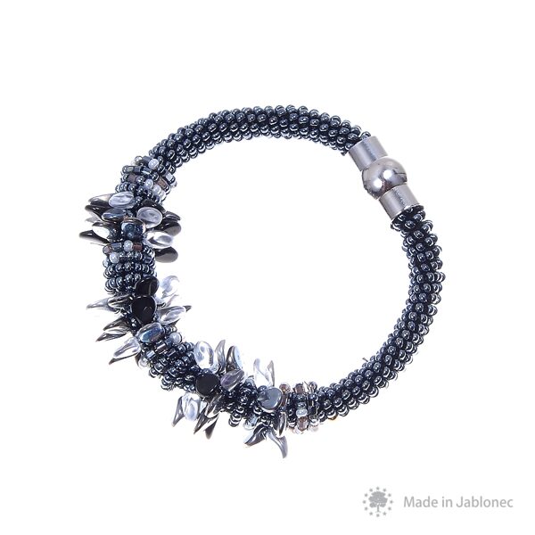 Náramek S jazýčky hematitový